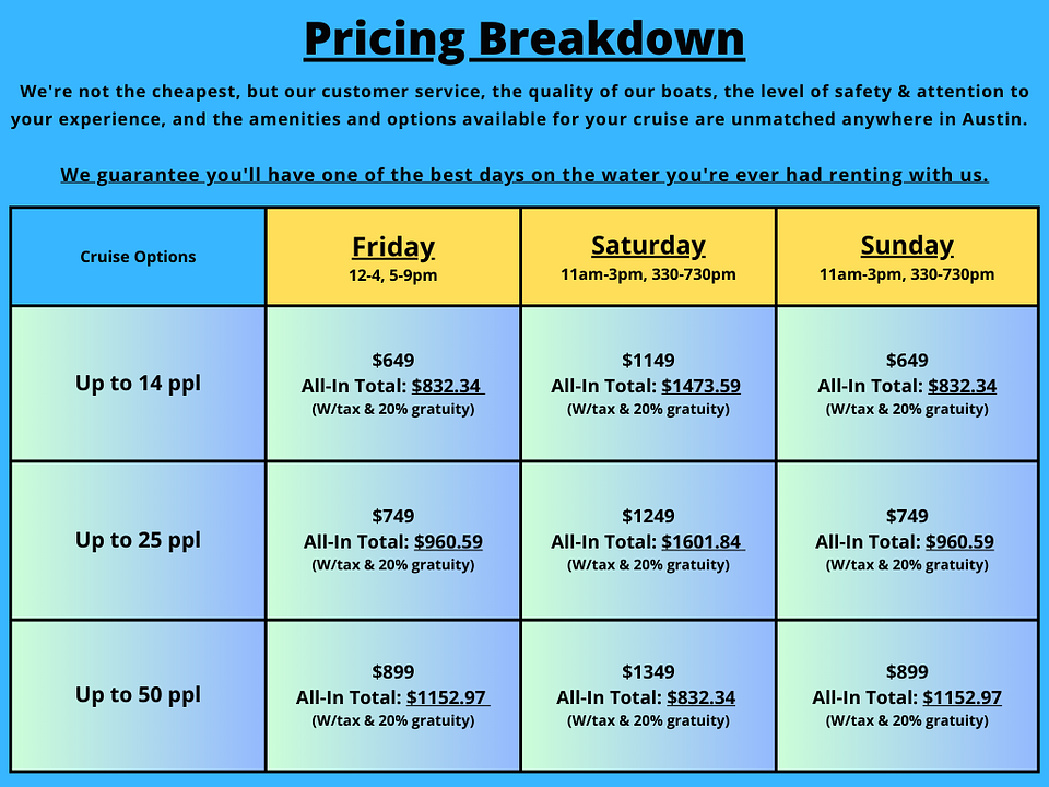pricing-amenities-premier-party-cruises-austin-party-boats-austin
